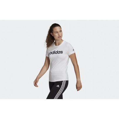 Футболка adidas Sportswear Loungwear Essentials Slim Logo GL0768 - белая