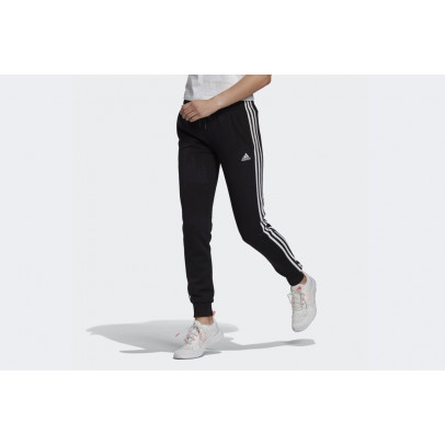 Брюки adidas Essentials French Terry 3-Stripes GM8733 - черные