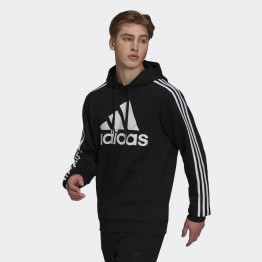 Худи adidas Essentials Fleece 3-Stripes Logo H14641 - черное