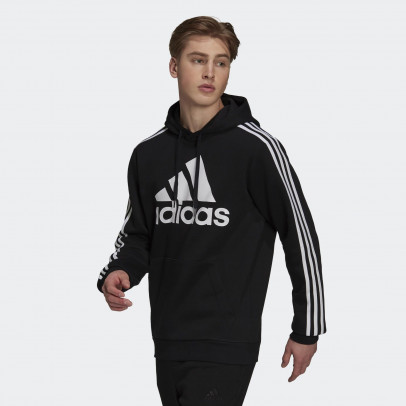 Худи adidas Essentials Fleece 3-Stripes Logo H14641 - черное