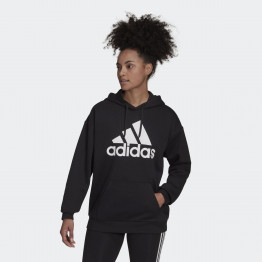 Худи adidas Essentials Logo Boyfriend Fleece Hoodie HD1756 - черный