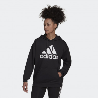 Худи adidas Essentials Logo Boyfriend Fleece Hoodie HD1756 - черный