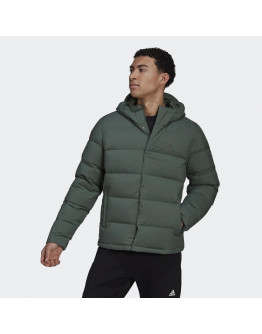 Куртка adidas Helionic Hooded Down HG8749 - зеленая