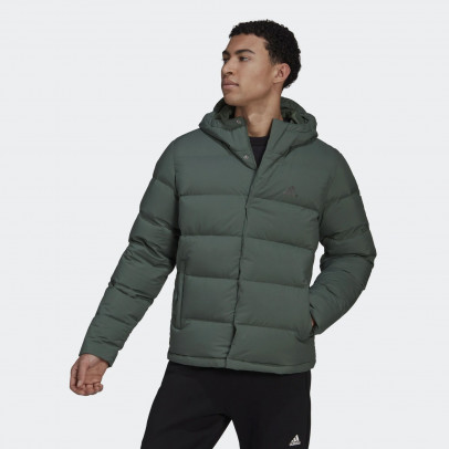 Куртка adidas Helionic Hooded Down HG8749 - зеленая