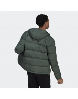 Куртка adidas Helionic Hooded Down HG8749 - зеленая