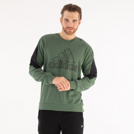 Толстовка adidas M FI BOS Crew HJ9934 - зелёная