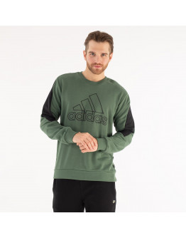 Толстовка adidas M FI BOS Crew HJ9934 - зелёная