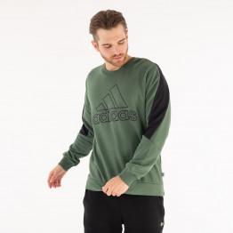 Толстовка adidas M FI BOS Crew HJ9934 - зелёная
