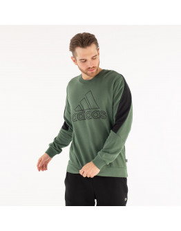 Толстовка adidas M FI BOS Crew HJ9934 - зелёная