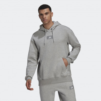 Худи adidas Essentials Feelvivid Cotton Fleece Drop Shoulder Hoodie HK2830 - серый