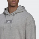 Худи adidas Essentials Feelvivid Cotton Fleece Drop Shoulder Hoodie HK2830 - серый