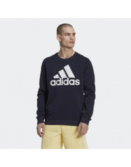 Толстовка adidas Sportswear Essentials Big Logo HL2298 - темно-синяя