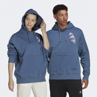 Худи adidas Essentials BrandLove Fleece Hoodie HL9382 - синий