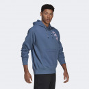 Худи adidas Essentials BrandLove Fleece Hoodie HL9382 - синий