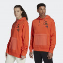 Толстовка adidas Essentials BrandLove Fleece Hoodie HL9385 - оранжевая