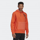 Толстовка adidas Essentials BrandLove Fleece Hoodie HL9385 - оранжевая