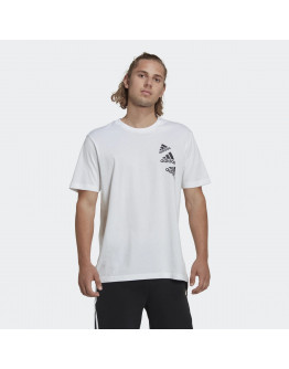 Футболка adidas Essentials BrandLove HL9386 - белая