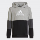 Худи adidas Colourblock Hoodie HN8563 - черно-серый