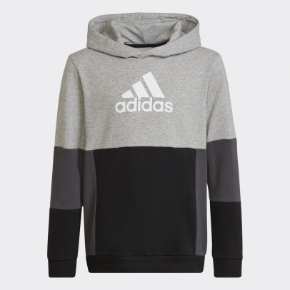 Худи adidas Colourblock Hoodie HN8563 - черно-серый