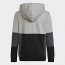 Худи adidas Colourblock Hoodie HN8563 - черно-серый