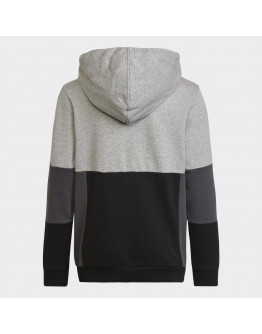 Худи adidas Colourblock Hoodie HN8563 - черно-серый