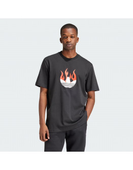 Футболка adidas Originals Flames Logo IS0178 - черная