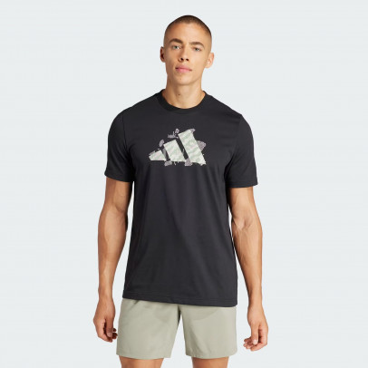 Футболка adidas Aeroready Tennis Logo Slam Graphic IS2419 - черная