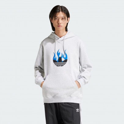 Толстовка adidas Originals Flames Logo IS2947 - серая