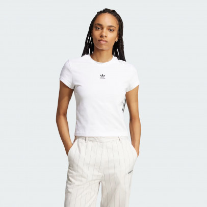 Женская футболка adidas Essentials Slim JC8973 - белая
