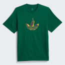 Футболка adidas Originals Trefoil Torch Tee JD2833 - зелёная