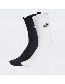 Женские носки adidas Originals Ruffle 2 пары JD5623 - черно-белые