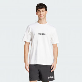 Мужская футболка adidas Sportswear Essentials Linear Single JE9000 - белая