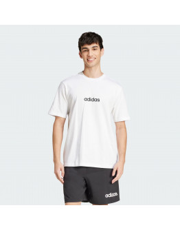 Мужская футболка adidas Sportswear Essentials Linear Single JE9000 - белая