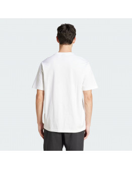 Мужская футболка adidas Sportswear Essentials Linear Single JE9000 - белая
