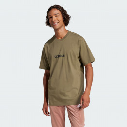 Мужская футболка adidas Sportswear Essentials Linear Single JE9001 - зеленая