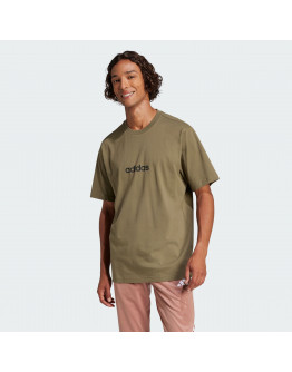 Мужская футболка adidas Sportswear Essentials Linear Single JE9001 - зеленая