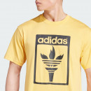 Футболка adidas Originals Trefoil Torch JJ1220 - желтая