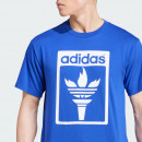 Футболка adidas Originals Trefoil Torch JJ1221 - темно-синяя