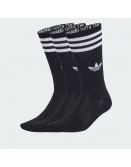 Носки унисекс adidas Originals 3-Stripies High Crew 3 Pairs JV7417 - черные