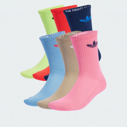 Носки унисекс adidas Originals Trefoil Cushion Crew Socks 6 пар JY2679 - мультиколор