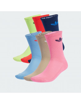 Носки унисекс adidas Originals Trefoil Cushion Crew Socks 6 пар JY2679 - мультиколор