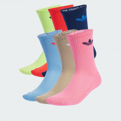 Носки унисекс adidas Originals Trefoil Cushion Crew Socks 6 пар JY2679 - мультиколор