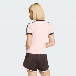 Женская футболка adidas Originals 3-Stripes Slim KC9016 - розовая