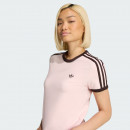 Женская футболка adidas Originals 3-Stripes Slim KC9016 - розовая