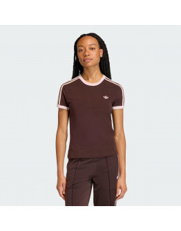 Женская футболка adidas Originals 3-Stripes Slim KC9017 - коричневая