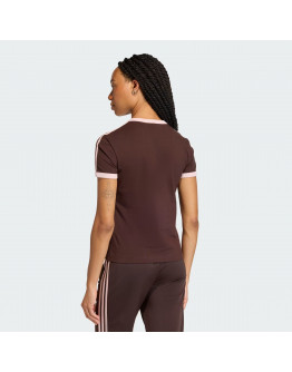 Женская футболка adidas Originals 3-Stripes Slim KC9017 - коричневая