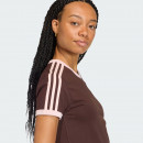 Женская футболка adidas Originals 3-Stripes Slim KC9017 - коричневая