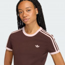 Женская футболка adidas Originals 3-Stripes Slim KC9017 - коричневая