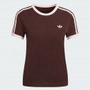 Женская футболка adidas Originals 3-Stripes Slim KC9017 - коричневая