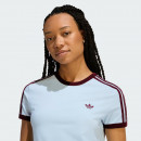 Женская футболка adidas Originals 3-Stripes Slim KD3684 - синяя